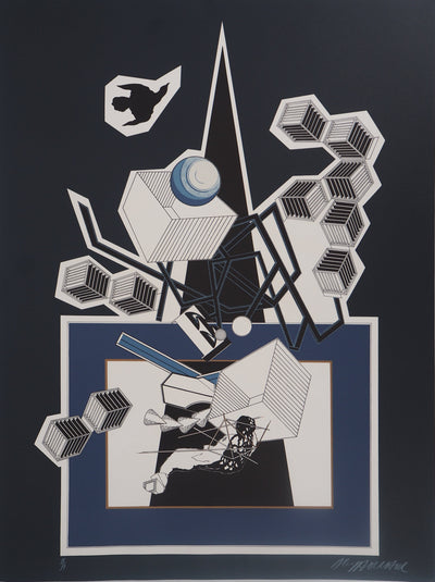 Alain LE YAOUANC : La neuvième maison - Lithographie
