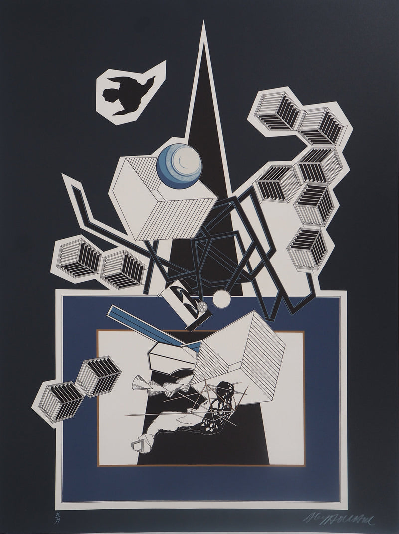 Alain LE YAOUANC : La neuvième maison - Lithographie