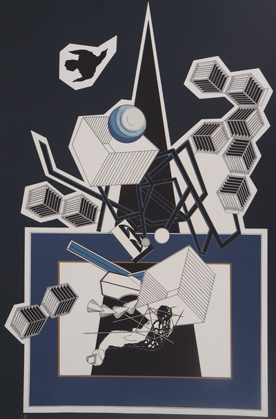 Alain LE YAOUANC : La neuvième maison - Lithographie (détail)