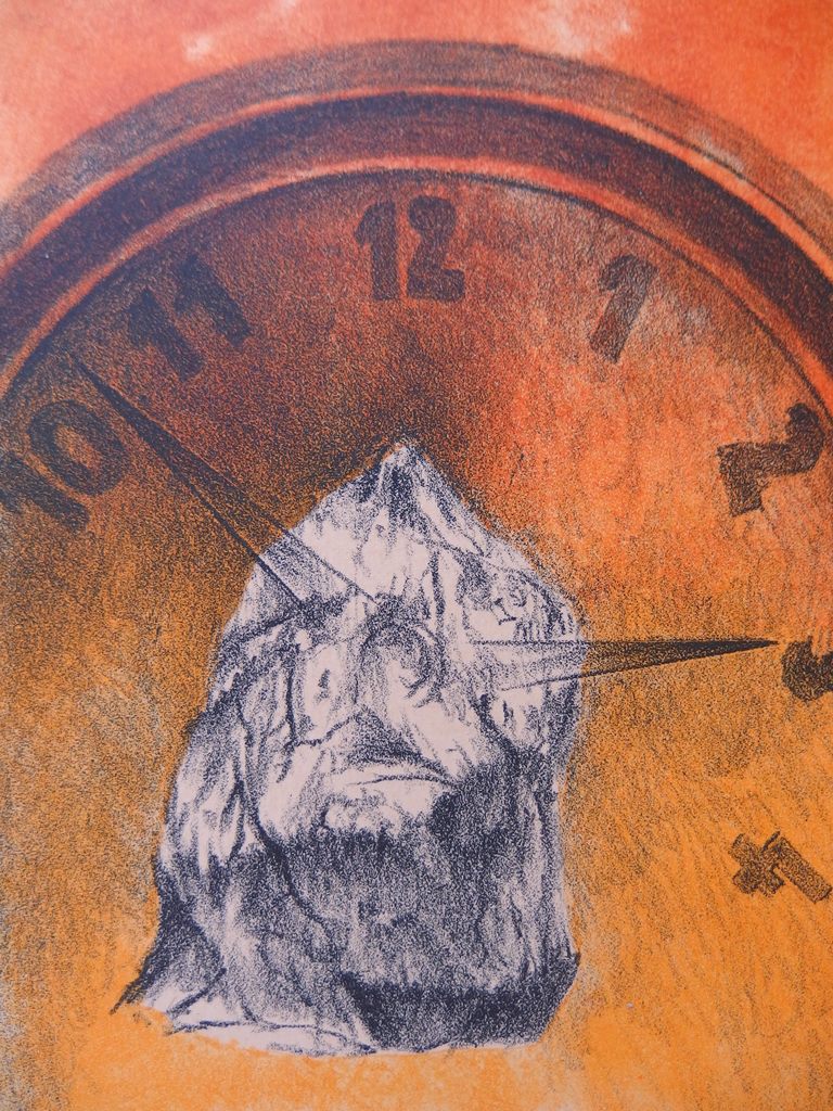 Jean LECOULTRE : Le temps - Lithographie (détail)