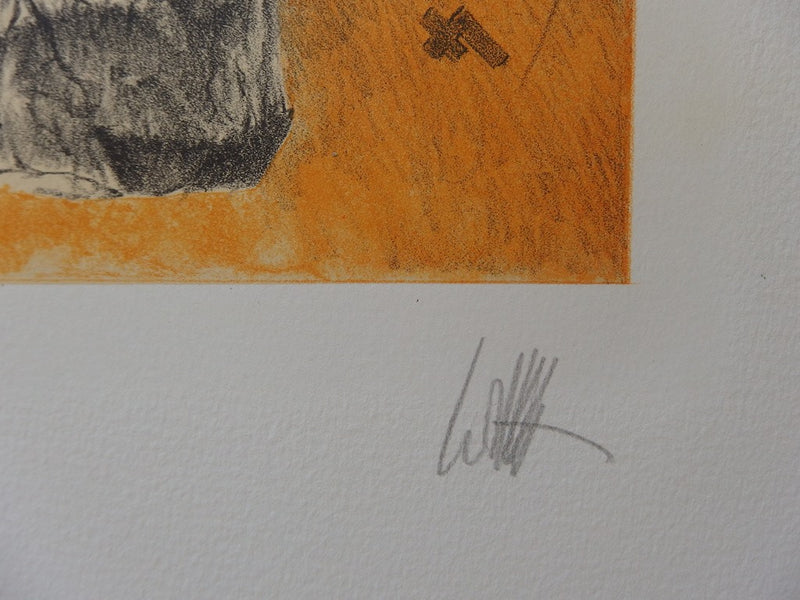 Jean LECOULTRE : Le temps - Lithographie (détail)