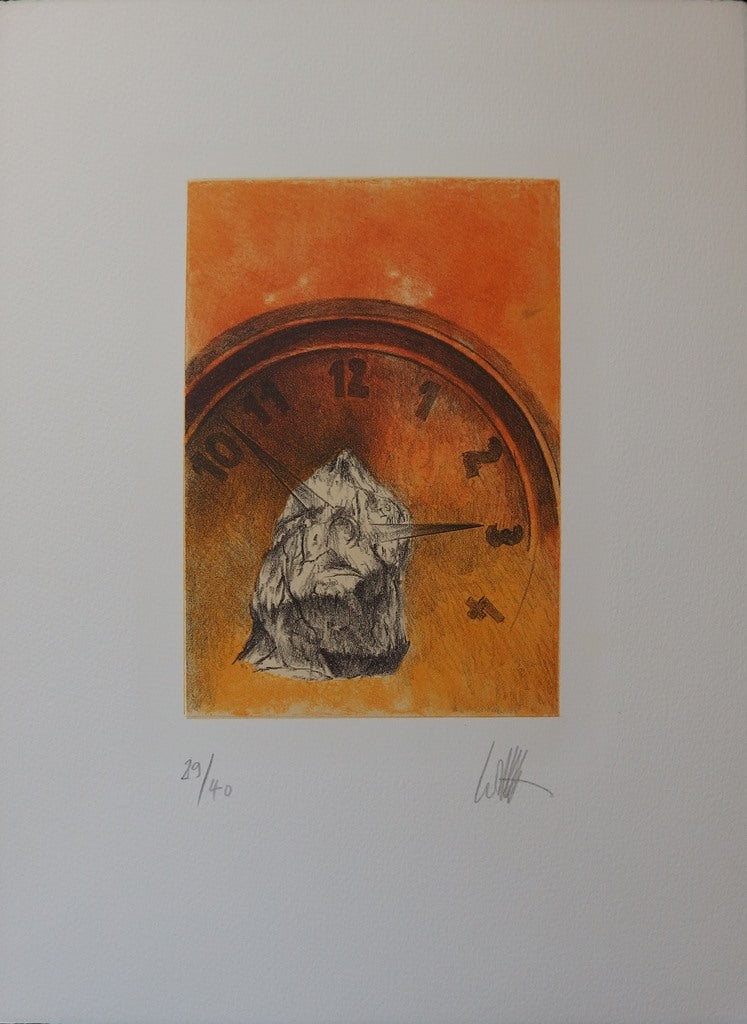 Jean LECOULTRE : Le temps - Lithographie (détail)