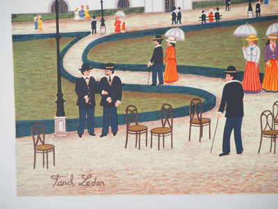 Fanch LEDAN : Monaco : Casino de Monte Carlo - Lithographie (détail)