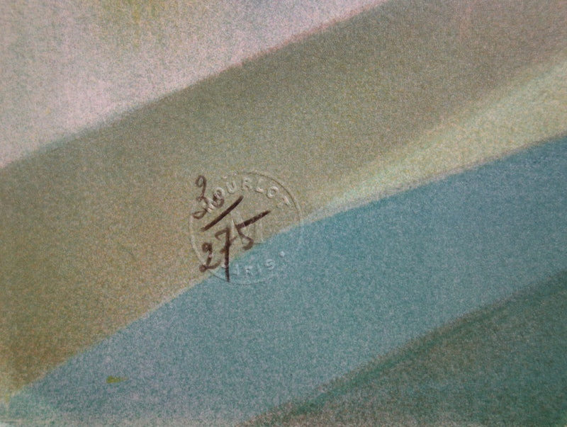 Janick LEDERLE : La cueillette - Lithographie (détail)