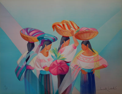 Janick LEDERLE : Femmes du Guatemala - Lithographie