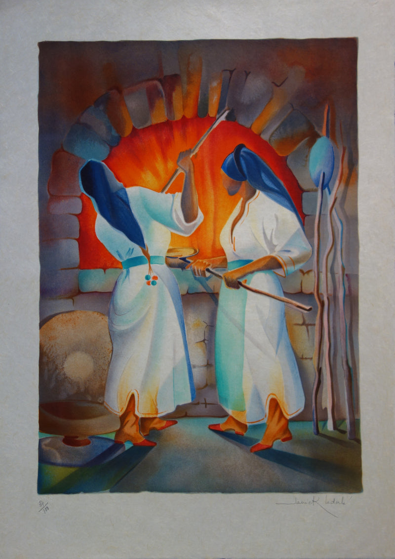 Janick LEDERLE : Femmes de Mykonos - Lithographie