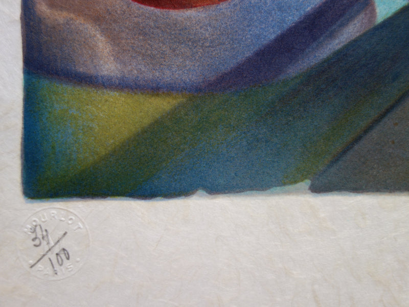 Janick LEDERLE : Femmes de Mykonos - Lithographie (détail)