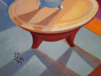 Janick LEDERLE : Maroc, Le Thé à la Menthe - Lithographie (détail)