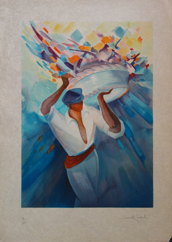 Janick LEDERLE : Pannier fantastique - Lithographie