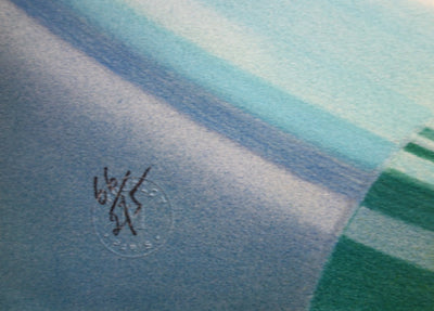 Janick LEDERLE : Trimaran, Régate fantastique - Lithographie (détail)