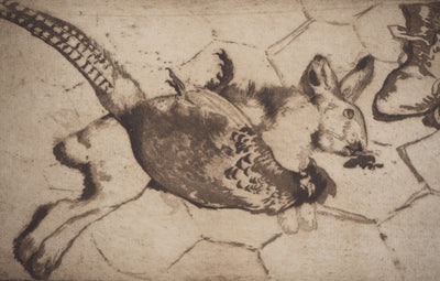 Louis LEGRAND : Lièvre et Faisan - Gravure