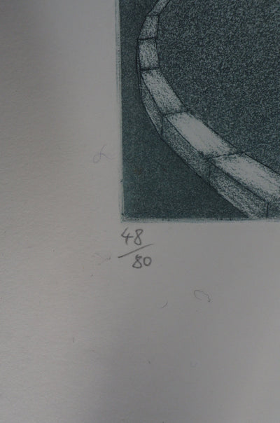 Ian LEGWEN : Avenue Bloomfield - Gravure (détail)