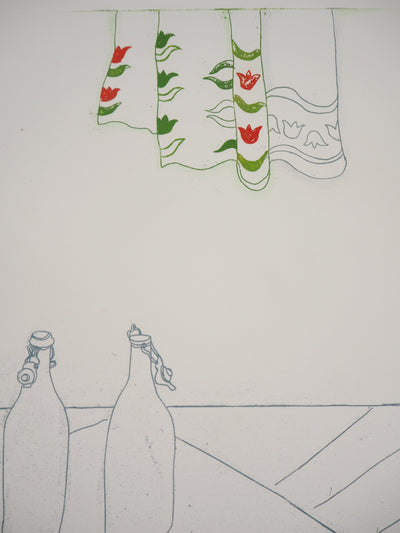 Gudrun VAN LEITNER : Les deux bouteilles, 1975 - art (détail)