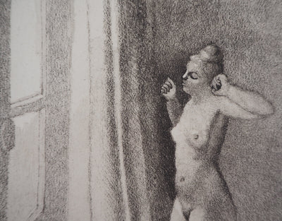 Philippe LELIEVRE : Femme nue - Gravure (détail)
