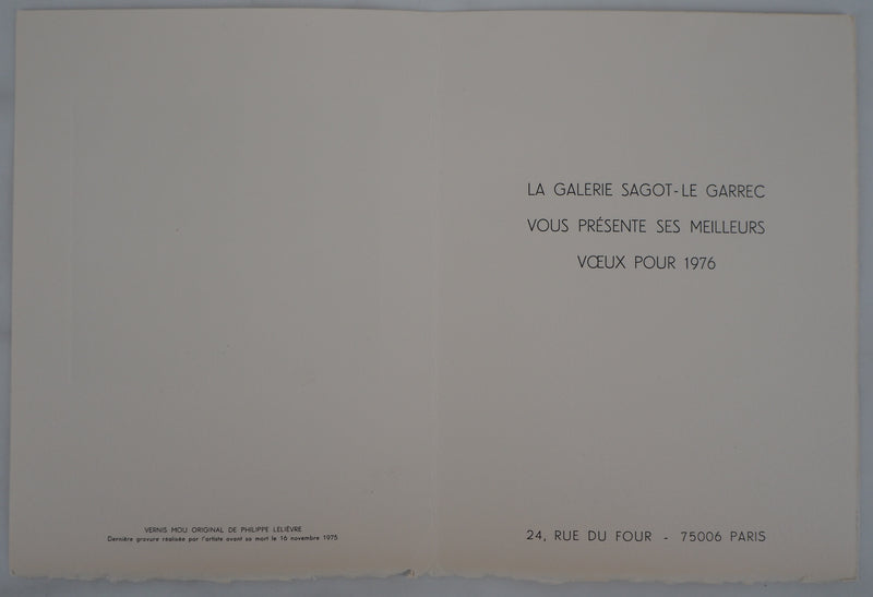Philippe LELIEVRE : Femme nue - Gravure (détail)