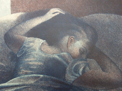 Philippe LELIEVRE : Petite dormeuse - Gravure (détail)