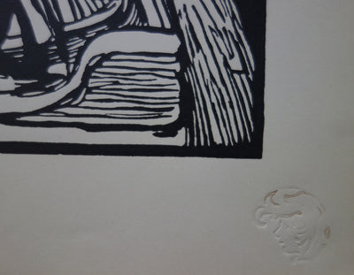 Auguste LEPERE : Auguste Lepère - Lithographie (détail)