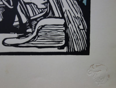 Auguste LEPERE : Auguste Lepère - Lithographie (détail)