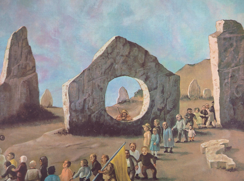 Stanislas LEPRI : Les dolmens - Lithographie (détail)