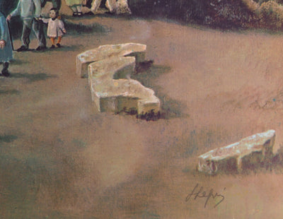 Stanislas LEPRI : Les dolmens - Lithographie (détail)