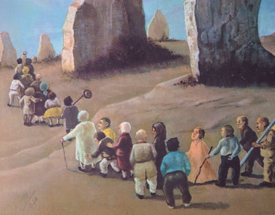 Stanislas LEPRI : Les dolmens - Lithographie (détail)