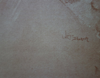 Lucien LEVY-DHURMER : Belle d'antan - Lithographie (détail)