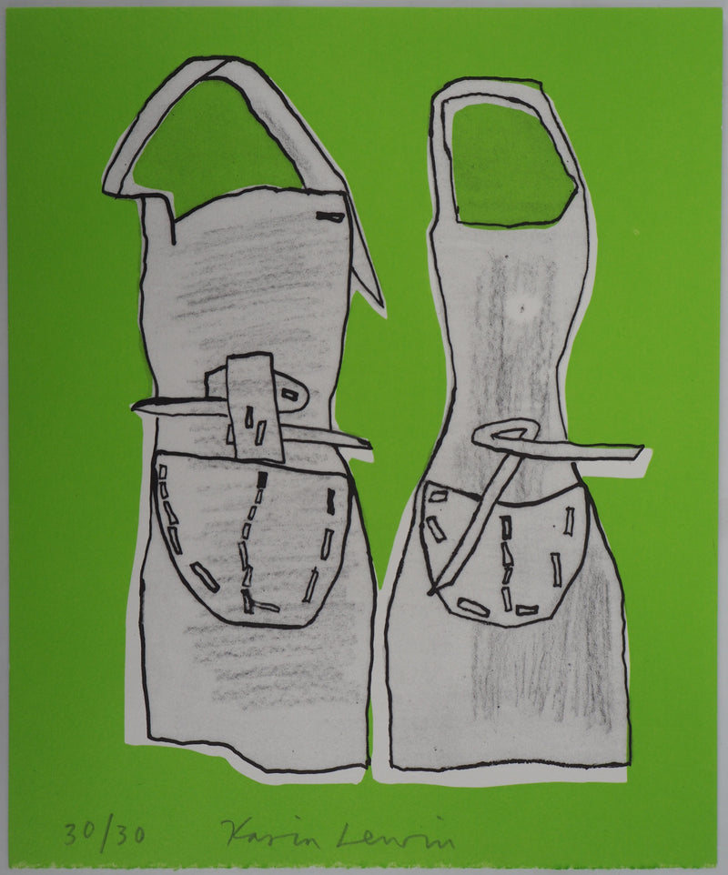 Karin LEWIN : Deux silhouettes - Lithographie