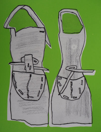 Karin LEWIN : Deux silhouettes - Lithographie (détail)