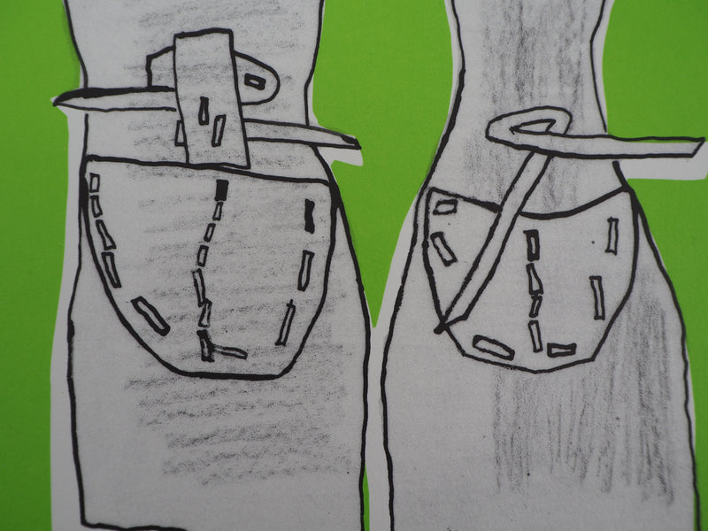Karin LEWIN : Deux silhouettes - Lithographie (détail)