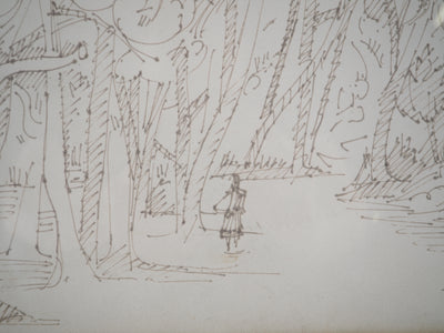 André LHOTE : Promenade en forêt - Dessin (détail)