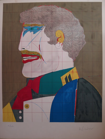 Richard LINDNER : Autoportrait en costume - Lithographie