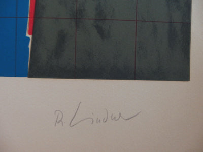 Richard LINDNER : Autoportrait en costume - Lithographie (détail)