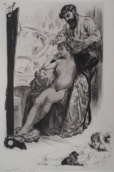 Alméry LOBEL-RICHE : Coiffeur libertin - Gravure