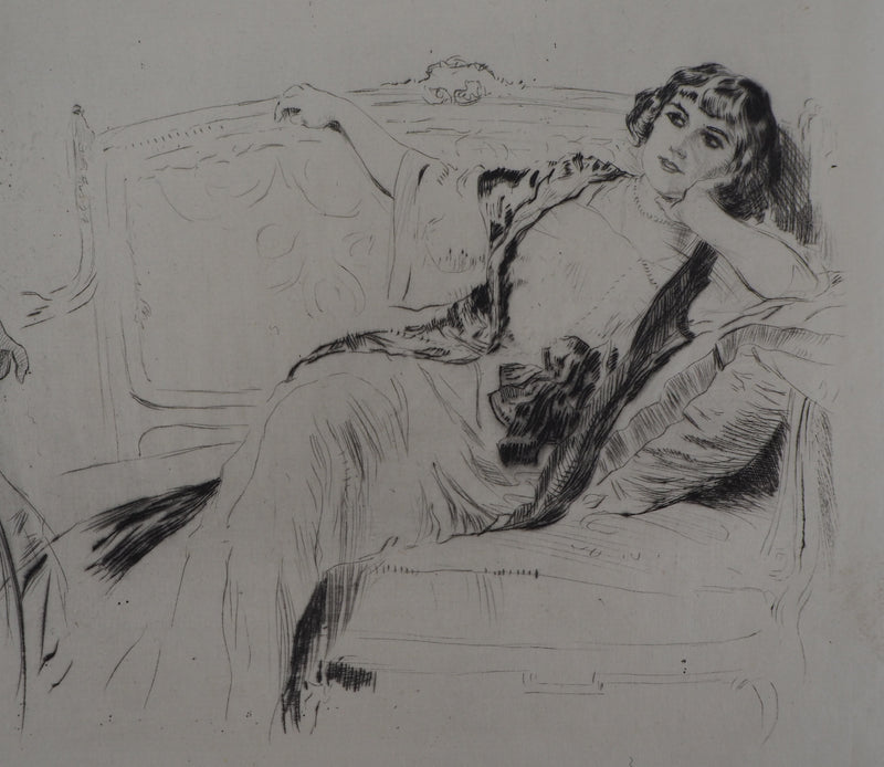 Alméry LOBEL-RICHE : Composition de femmes - Gravure (détail)