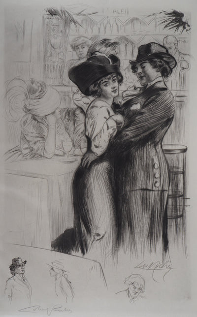 Alméry LOBEL-RICHE : La danse du couple - Gravure