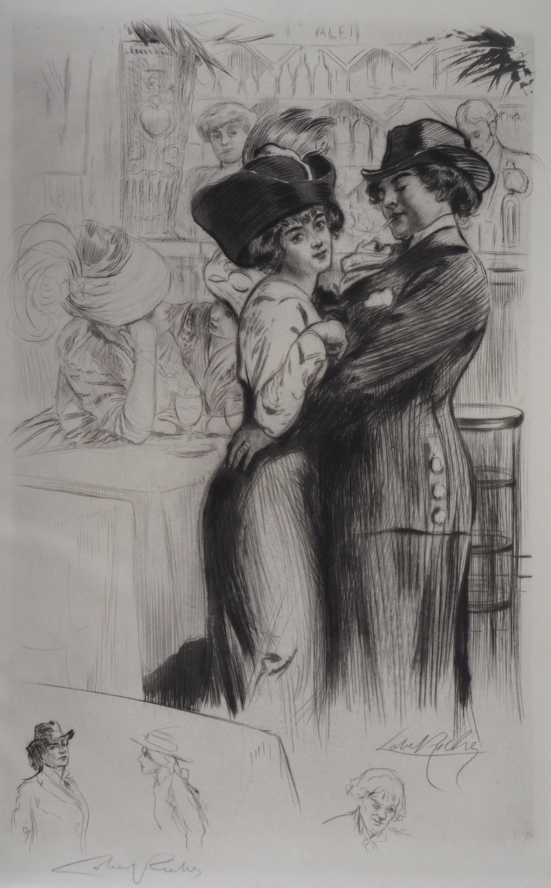 Alméry LOBEL-RICHE : La danse du couple - Gravure