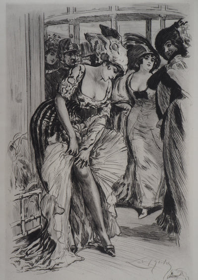Alméry LOBEL-RICHE : Danseuse au cabaret - Gravure
