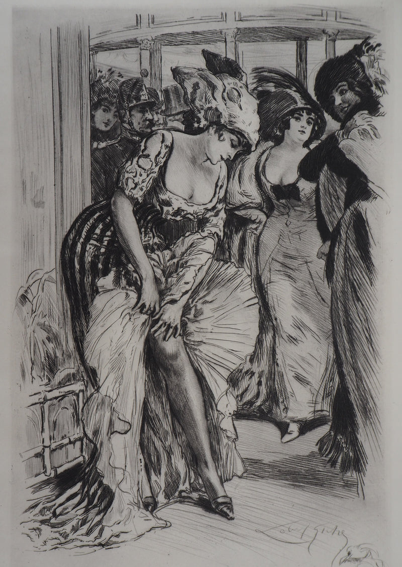 Alméry LOBEL-RICHE : Danseuse au cabaret - Gravure