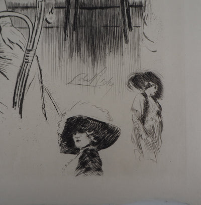 Alméry LOBEL-RICHE : Esseulée - Gravure (détail)