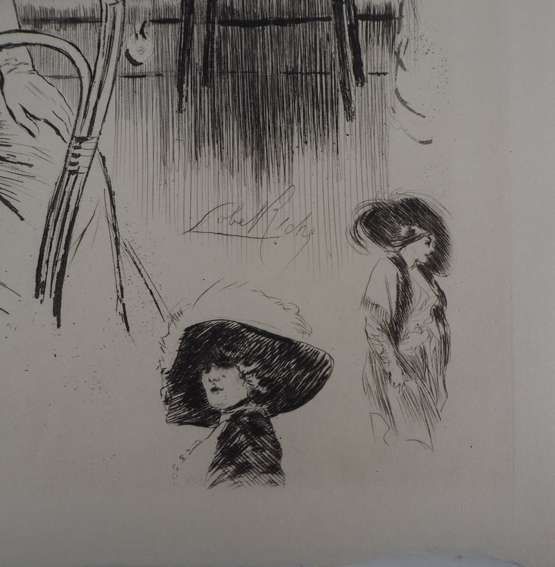 Alméry LOBEL-RICHE : Esseulée - Gravure (détail)