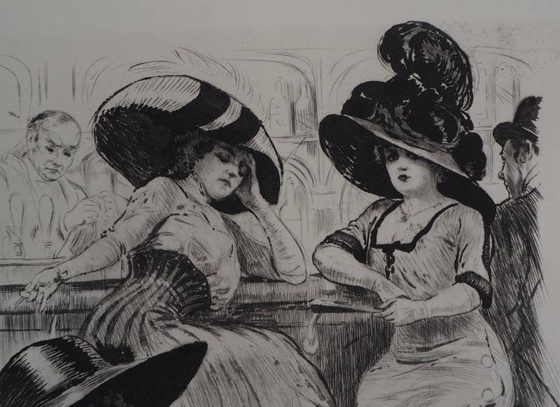 Alméry LOBEL-RICHE : Esseulée - Gravure (détail)