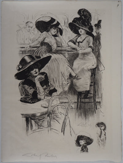 Alméry LOBEL-RICHE : Esseulée - Gravure (détail)