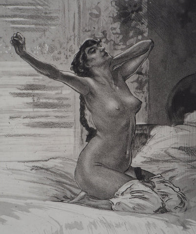 Alméry LOBEL-RICHE : L'étirement - Gravure