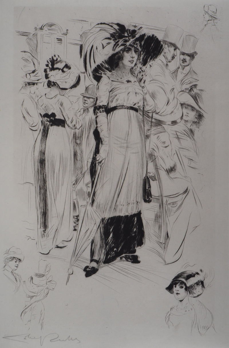 Alméry LOBEL-RICHE : Femme élégante - Gravure
