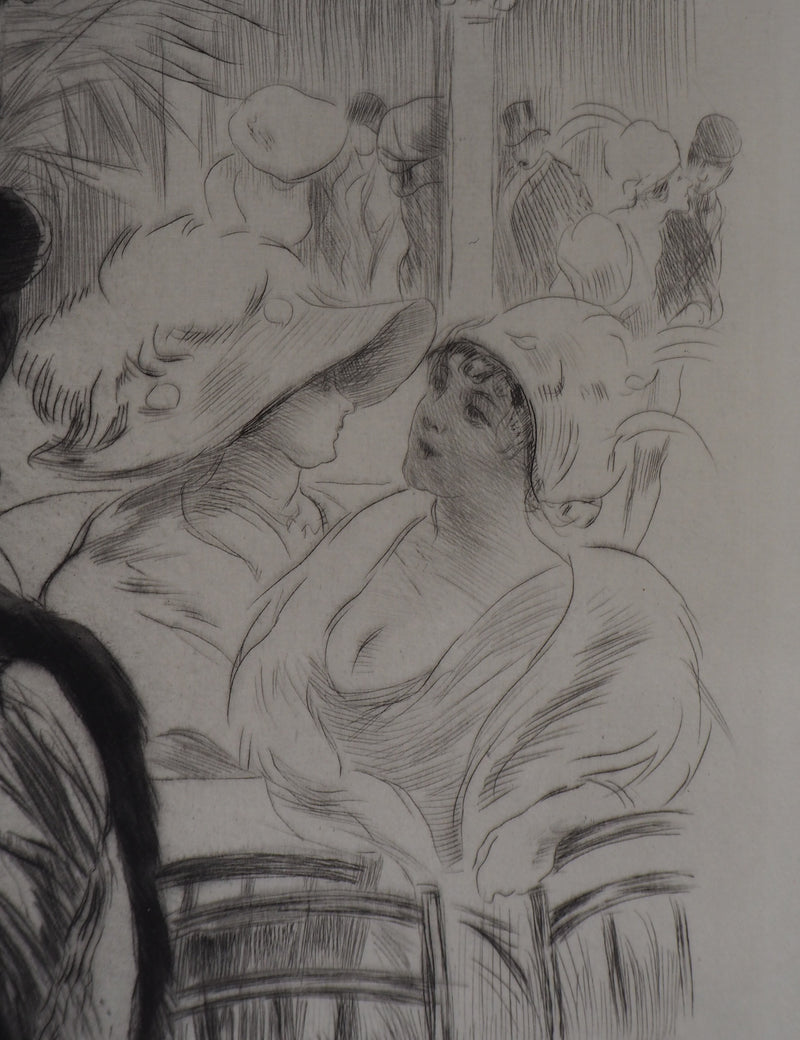 Alméry LOBEL-RICHE : Femme en noir - Gravure (détail)