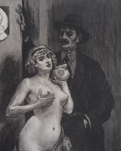 Alméry LOBEL-RICHE : La proposition - Gravure (détail)