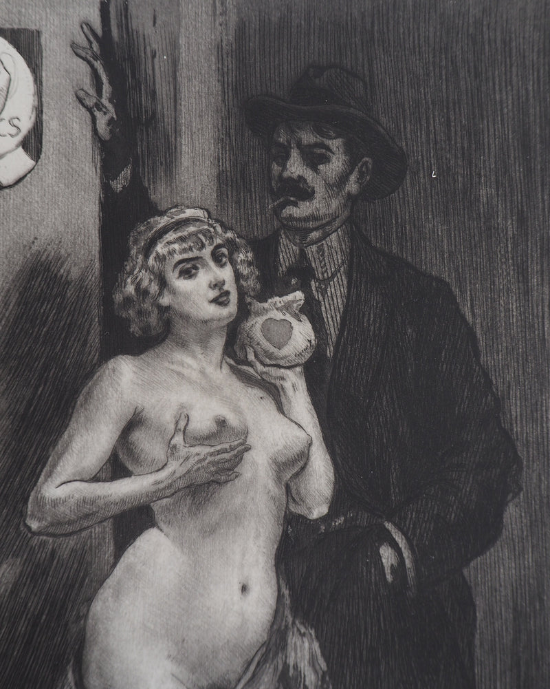 Alméry LOBEL-RICHE : La proposition - Gravure (détail)