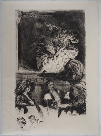 Alméry LOBEL-RICHE : Sur scène - Gravure (détail)