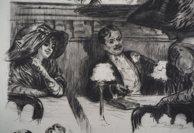 Alméry LOBEL-RICHE : Sur scène - Gravure (détail)