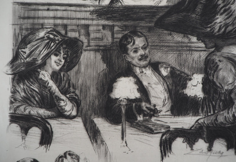 Alméry LOBEL-RICHE : Sur scène - Gravure (détail)